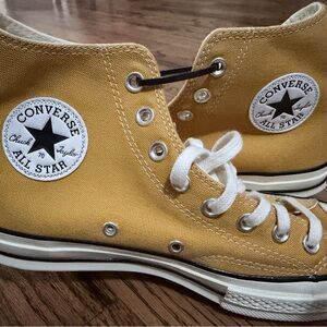Converse High Top Sneakers Mustard Yellow Unisex Women’s 9.5 New No Box